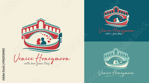 Capture the essence of romance with a beautiful gondola scene depicting love and passion in the picturesque canals of Venice during an unforgettable honeymoon.