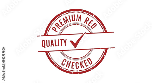 Red checked seal red seal checked stamp seal assurance