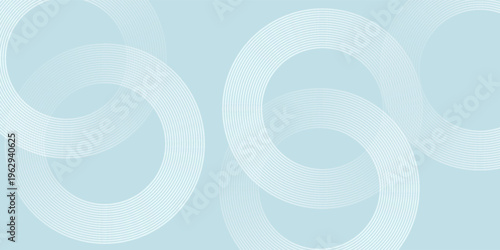 Abstract blue glowing geometric lines on dark blue background. Modern shiny blue circle lines pattern.