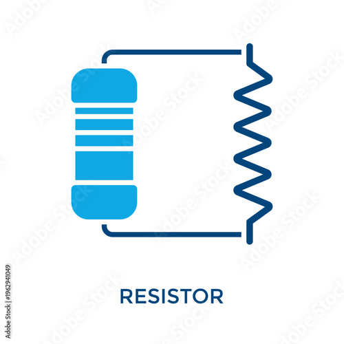 Resistor Icon Dual Tone Style. Vector Illustration For Graphic Design
