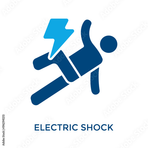 Electric Shock Icon Dual Tone Style. Vector Illustration For Graphic Design