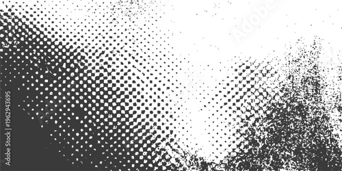 Abstract dynamic image with an artistic monochrome halftone dot pattern, evoking a sense of modernity and minimalist graphic design, ready to enhance any creative project.