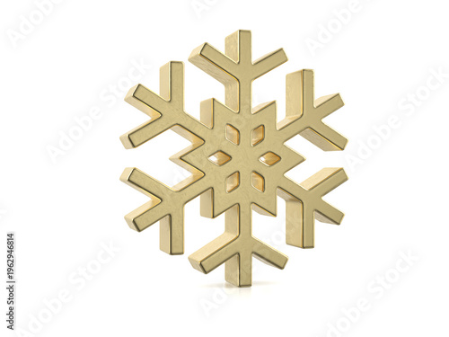 Gold snowflake symbol