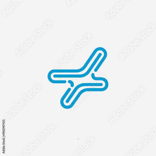 Airplane icon travel transportation symbol.