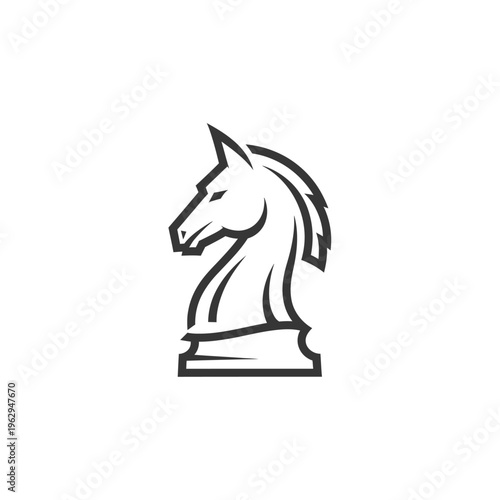 Knight chess piece horse head.