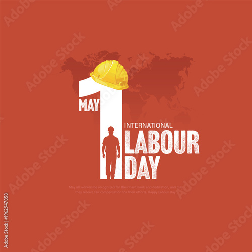 Happy Labour day or international workers day creative vector illustration design for 1st may. labor day and may day celebration.