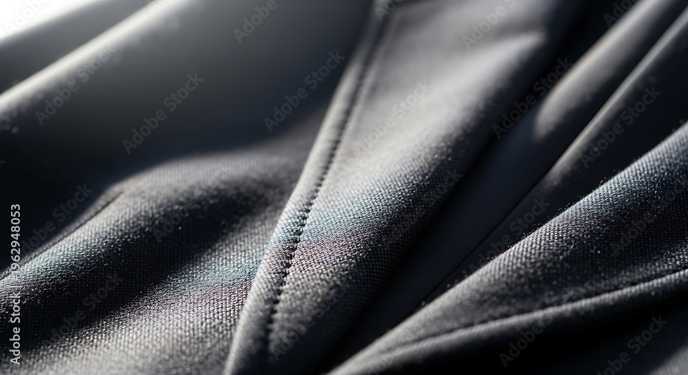 Fototapeta premium Close-up of black fabric texture.
