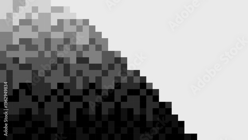 Abstract gray and black pixel art background.