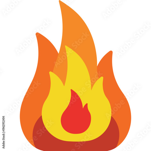A stylized illustration depicting a vibrant, abstract flame