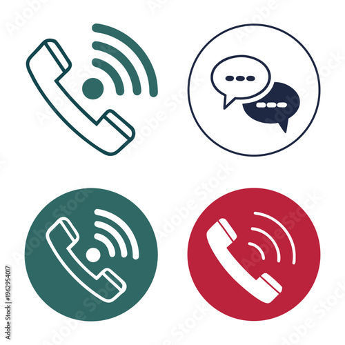 Phone and chat icons