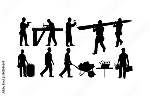 Diverse Workers Engaged in Various Tasks