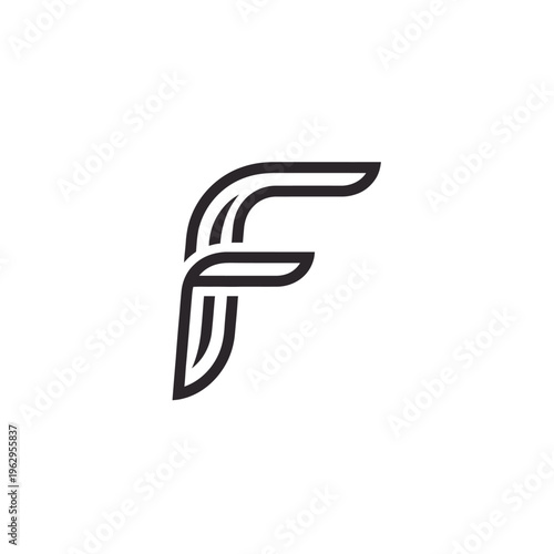 Stylized letter F logo symbol.