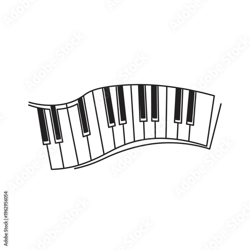 Piano keys on a keyboard instrument.