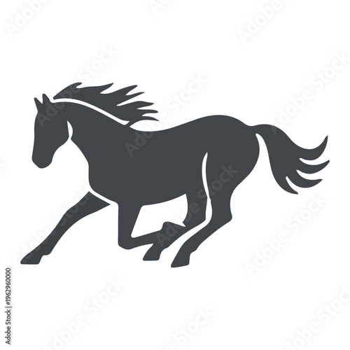 Running Horse Silhouette Icon