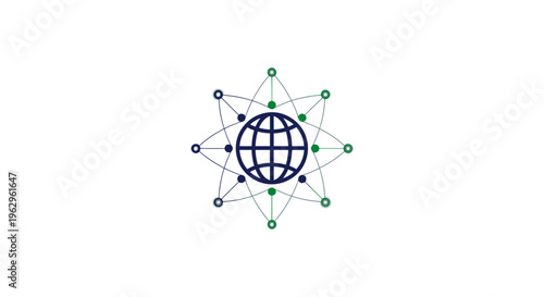 Global Network Connection Concept with Data Points