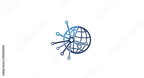 Global Network Connection Technology Illustration