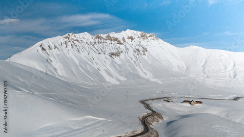Snowy mountains in Georgia 