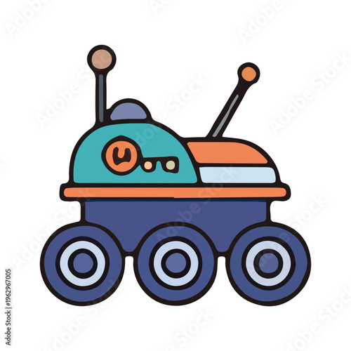 Cute Mars Rover Illustration