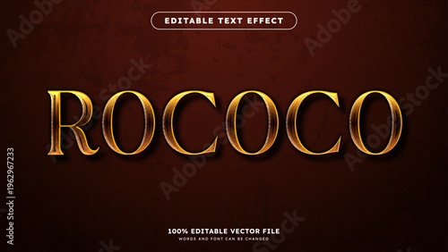 Classic Text Effect Editable Text Gold Metalic Modern Retro