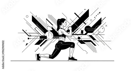 Man Running in Dynamic Motion Fast.