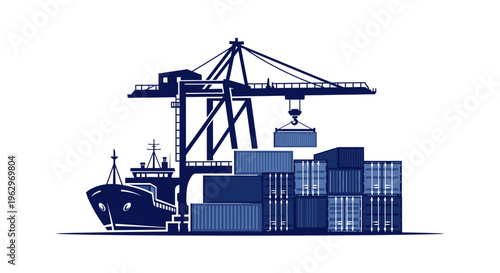 Global Shipping and Logistics Network with Cargo Containers