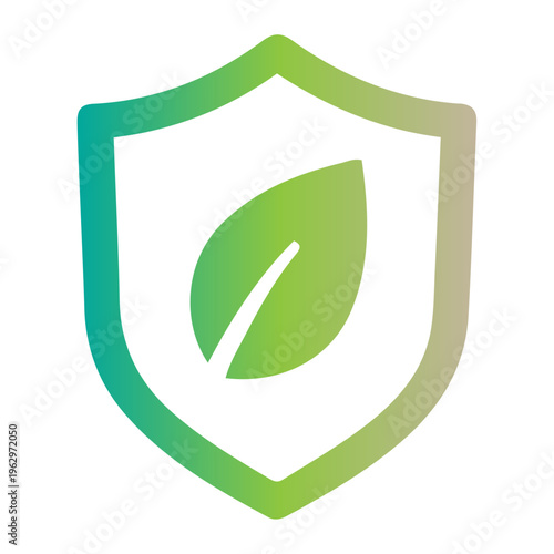 A green shield with a leaf represents eco friendly protection