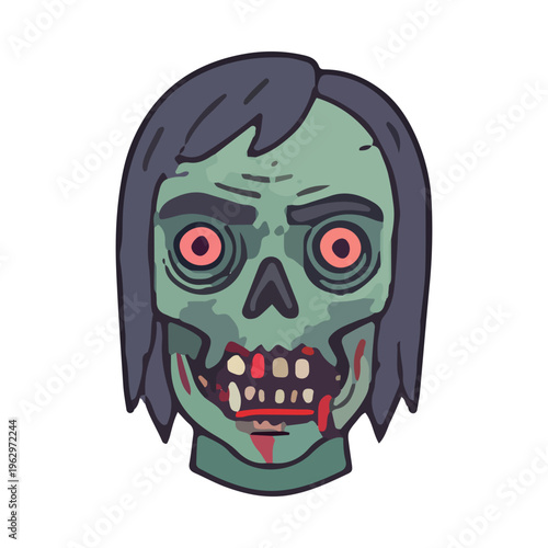 Zombie Head Illustration