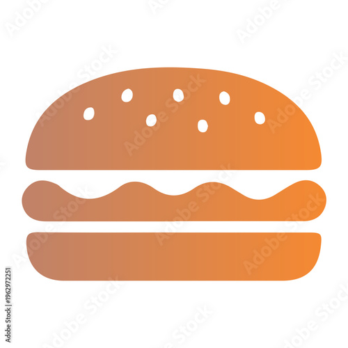 Illustration of a delicious burger on a plate for food enthusiasts