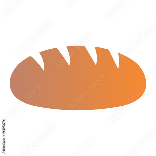 A warm loaf of bread sits on a table with a knife.