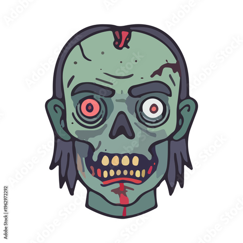 Zombie Head Illustration