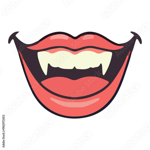 Vampire Fangs Mouth Illustration