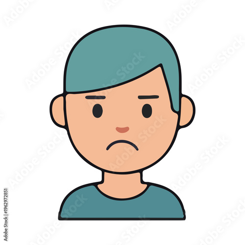 Sad Male Avatar Icon