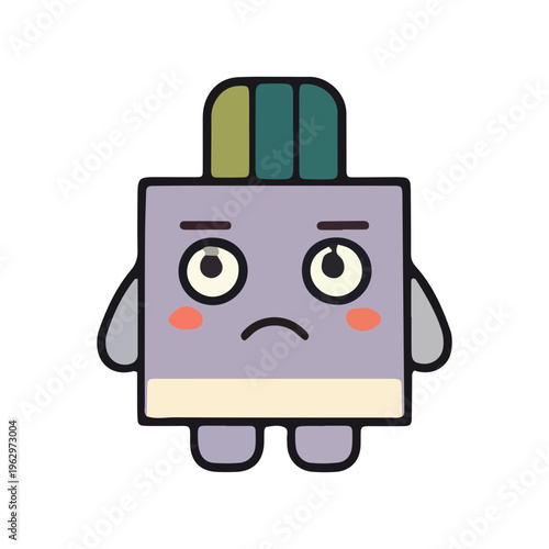 Sad Cartoon Character Icon