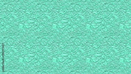 Mint green damask pattern textured background embossed floral banner