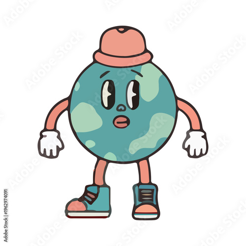 Cartoon Earth Character