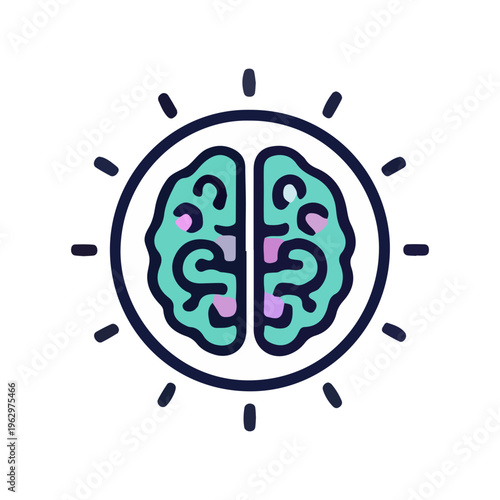 Glowing Brain Icon