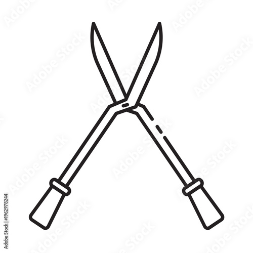 Gardening Shears Icon Outline