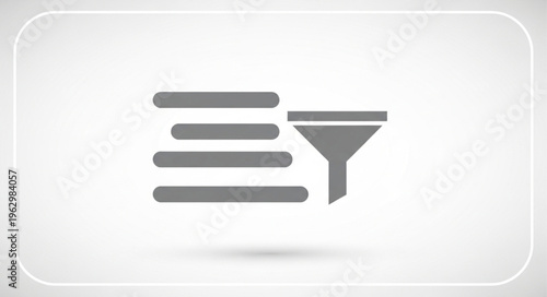 Data Filtering Icon - Streamlining Information with a Funnel Symbol.