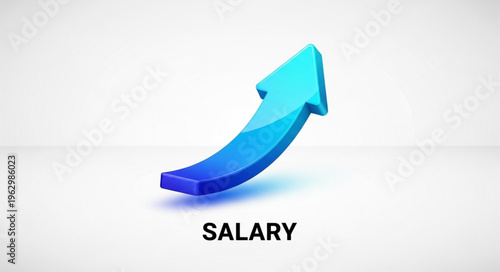 Salary Increase Concept - Upward Arrow Symbolizing Financial Growth and Career Advancement.
