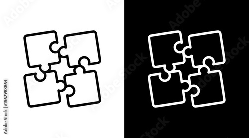 Problem Solving White Icon Set Design