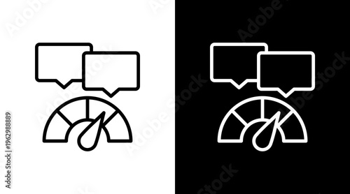 Performance Review White Icon Set Design