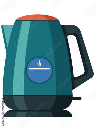 This vibrant teapot features a modern design with a sleek silhouette and bold colors, embodying functionality and aesthetic appeal for contemporary kitchenware.