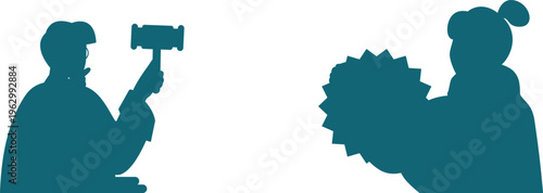 A person holding a camera filming another individual with spiky hair and a surprised expression