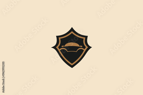 Modern Luxury Shield Car Automotive Logo Vector