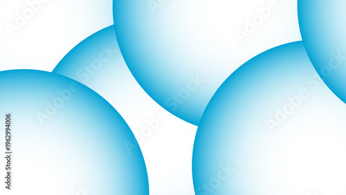 Abstract Blue Spheres and light gradient and soft color and elegant shape and fluid form and simple modern design and seamless visual 