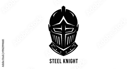 Medieval Knight Helmet Steel Armor.