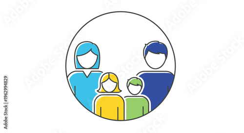 Diverse group of people icons.