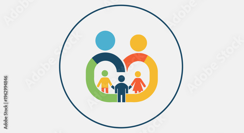 Diverse People Family Unity Symbol.