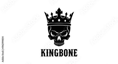 Foto Skull with crown logo design.