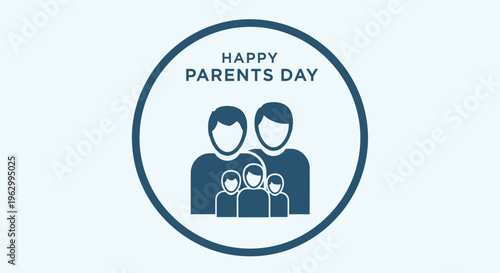 Family logo with parents and child.